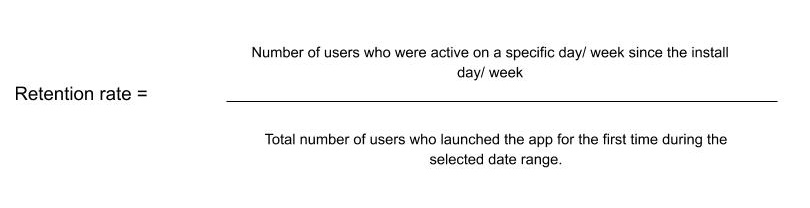 Retention rate report formula