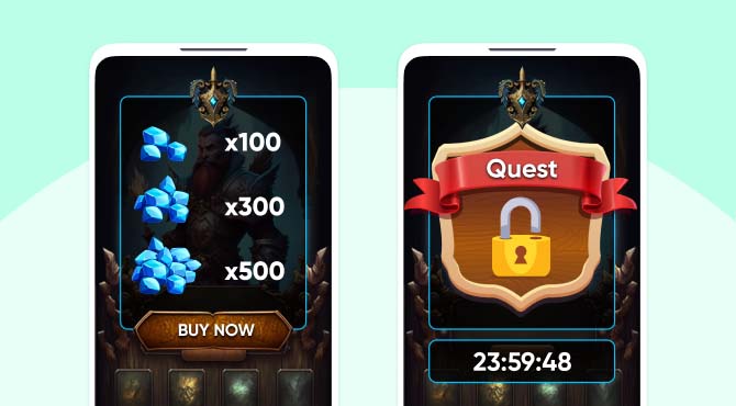 Mobile game monetization - consumables vs non consumables.